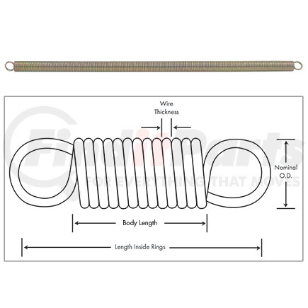 47001 by TECTRAN - Air Brake Hose Tender Spring - 24-1/8 in. x 1-1/8 in. Nominal O.D, Extra Heavy Duty