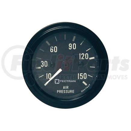 49115 by TECTRAN - Air Pressure Gauge - Black Bezel, 0-150 psi, Mechanical