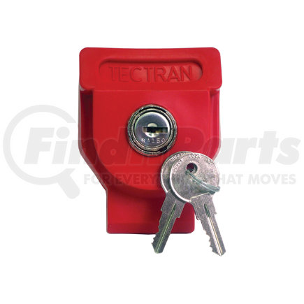 16039 by TECTRAN - Gladhand Lock - Red, Glass Filled Nylon, with Two Keys