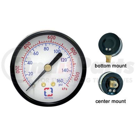 Tectran 49014 Multi-Purpose Pressure Gauge Pressure Gauges (Part Number: 80L25BM1C*) (Representative Image)