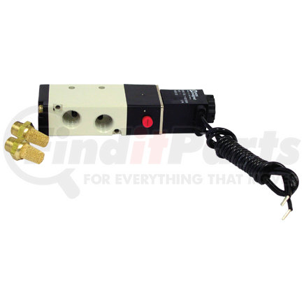 12117 by TECTRAN - Air Brake Solenoid Valve - 4-Way, 12V, with Manual Override and Breathers