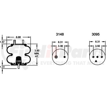 W013586932 by FIRESTONE - Airide Air Spring Double Convoluted 20