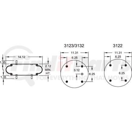 W013587112 by FIRESTONE - Airide Air Spring Single Convoluted 113B-1