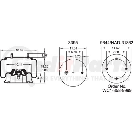 W013588053 by FIRESTONE - 1T19ZK5.7 AIR SPRING
