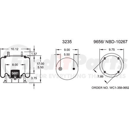 W013588806 by FIRESTONE - Airide Air Spring Reversible Sleeve 1T15M-4