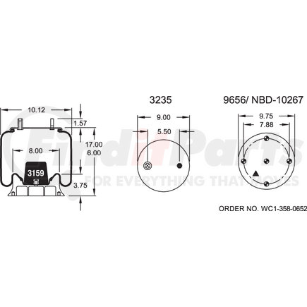 W013589070 by FIRESTONE - 1T15M4 AIR SPRING