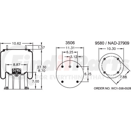 W013589158 by FIRESTONE - 1T19L11 AIR SPRING