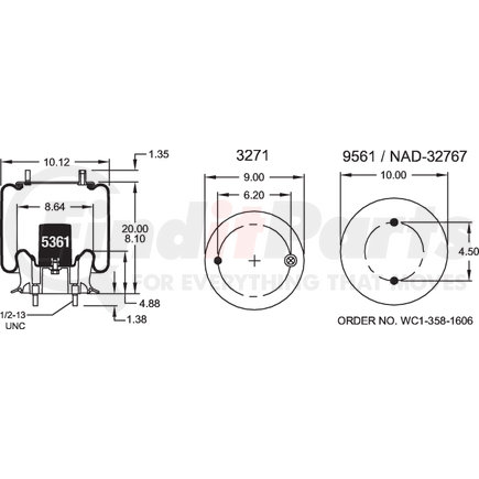 W013589466 by FIRESTONE - 1T15M6 AIR SPRING