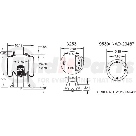 W013589504 by FIRESTONE - Airide Air Spring Reversible Sleeve 1T15V-8