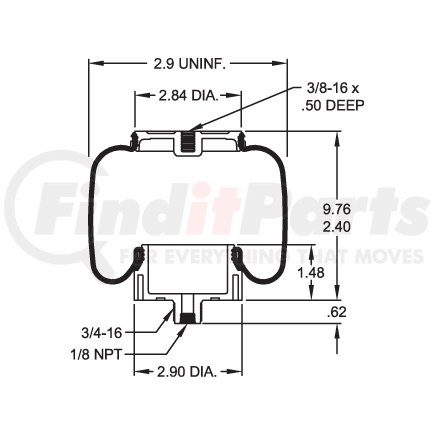 W023587064 by FIRESTONE - Air Spring Sleeve Style