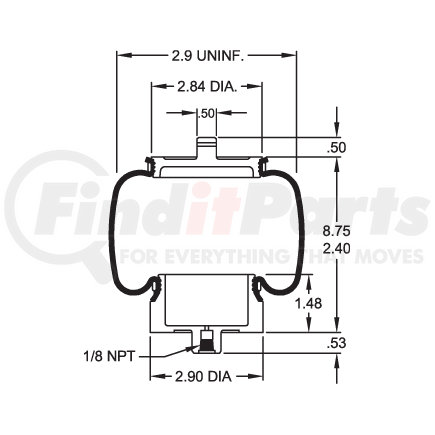 W023587087 by FIRESTONE - Air Spring Sleeve Style