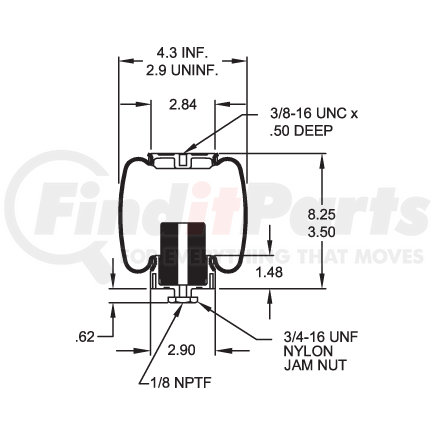 W023587201 by FIRESTONE - Air Spring Sleeve Style