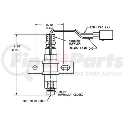 993223 by HORTON - VALVE*3-WAY*N.C.,.125/.250 NPTF,12 VDC,WITH CONN