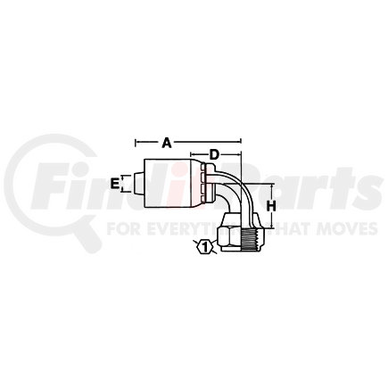 24Z-678 by WEATHERHEAD - Z Series Hydraulic Coupling / Adapter - Female Swivel, 90 degree, 2.25" hex, 1 7/8-12 thread