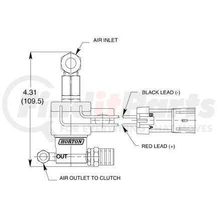 993300 by HORTON - Fan Clutch Solenoid Valve