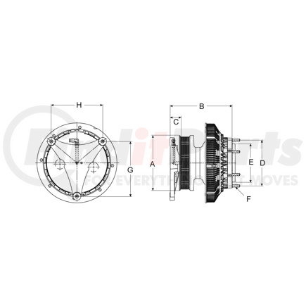 99A8179 by HORTON - Engine Cooling Fan Clutch