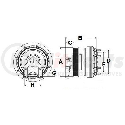 99A8243 by HORTON - DM Advantage Fan Clutch