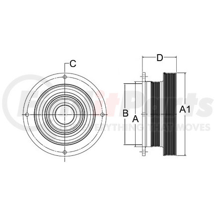 99A4728 by HORTON - Engine Cooling Fan Clutch Pulley