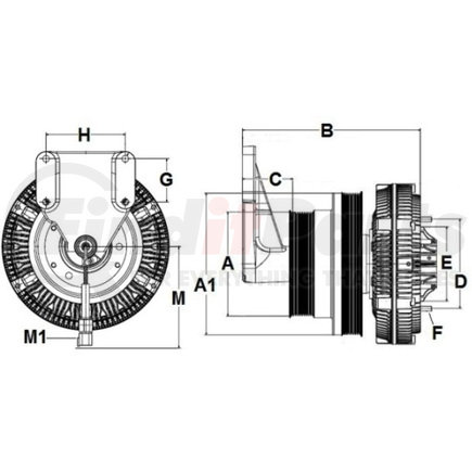 Horton 9910162 Engine Cooling Fan Clutch RCV250 Fully-Variable Fan Drive