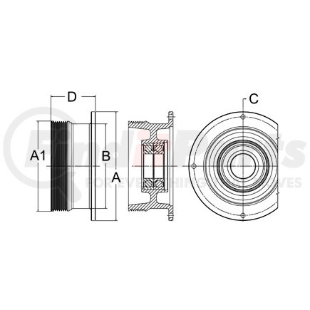 99A4730 by HORTON - Engine Cooling Fan Clutch Pulley