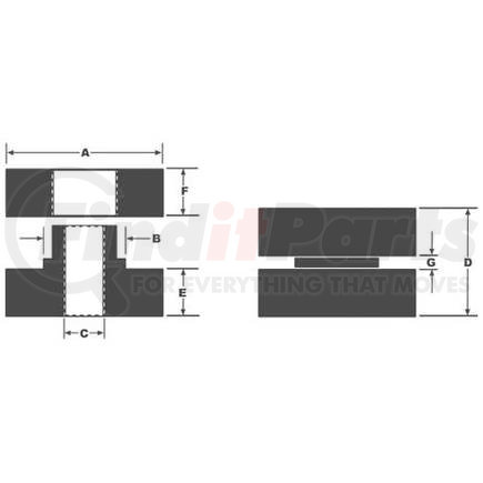 EM46790 by PAI - Radiator Mount - 3-1/2in x 3in