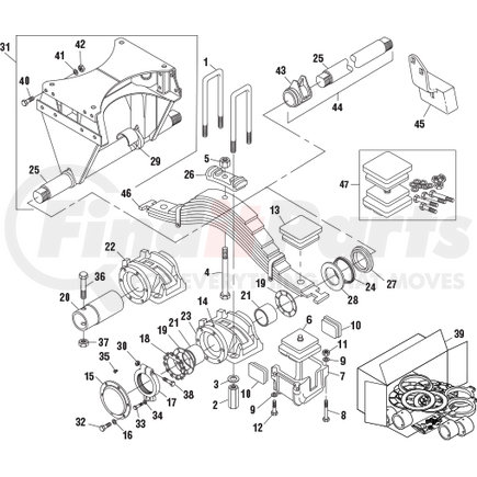 FBG-4890 by PAI - Trunnion Bushing - Rear, for Mack 44000 Camel Back Suspension