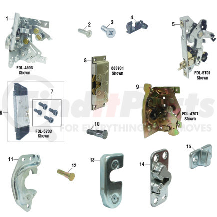 FDL-4694 by PAI - Door Latch Assembly - LH, for Marck Early Style R / RB / RD / DM Models