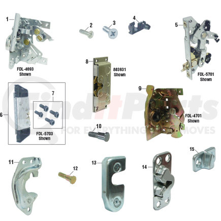 FDL-4694 by PAI - Door Latch Assembly - LH, for Marck Early Style R / RB / RD / DM Models
