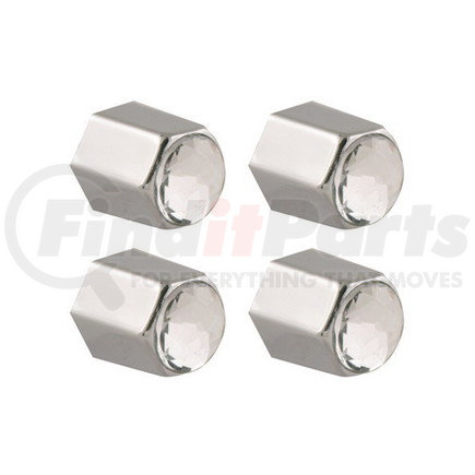 IP-134W by PILOT - Crystal look Valve Caps, White
