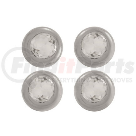 Pilot CZ-234W License Plate Fastener Assortment DIAMOND CAP FASTENERS