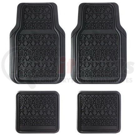 FM-337E by PILOT - 4pc Aztec Black Rubber Floor Mat