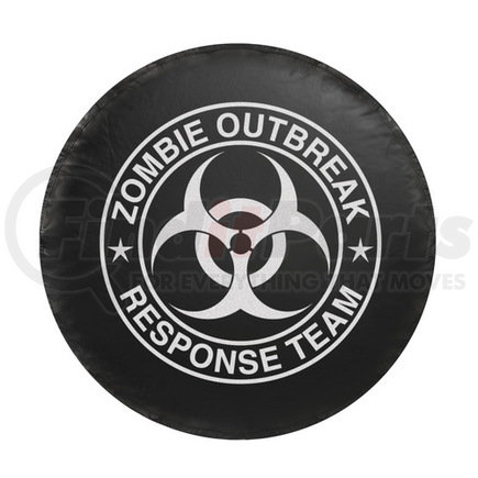 CM-06W by PILOT - SPARE TIRE COVER, ZOMBIE WHITE LOGO, SMALL