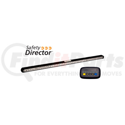 3455A by ECCO - Light Bar - LED Safety Director, 9 Flash Patterns, In-Cab Controller, Amber