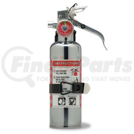620TCAX by AMEREX CORP - Amerex® 1 lb BC Chrome Extinguisher w/ Aluminum Valve & Vehicle Bracket