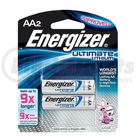 L91BP2EN by ENERGIZER - Energizer® Ultimate Lithium® AA Batteries, 2/Pkg