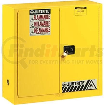 896000JR by JUSTRITE - Justrite® Sure-Grip® EX Safety Cabinet w/ Manual Doors, 60 gal, 65"H x 34"W x 34"D