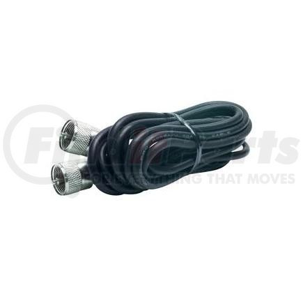 Truckspec RP-18CC RoadPro 18' CB Antenna Coax Cable with PL-259 Connectors, Black