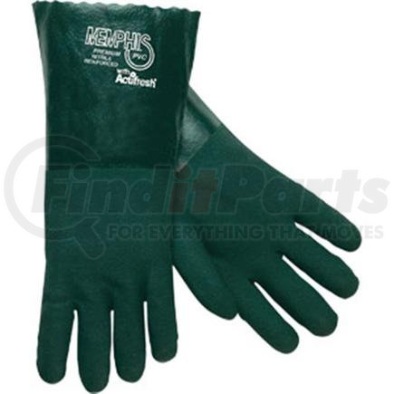 6414MG by MCR SAFETY - MCR Safety® Premium Grade, Supported PVC Gloves, Double Dipped, 18" Gauntlets, Nitrile Reinforced, Green