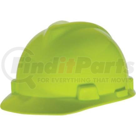10061512MSA by MSA - MSA V-Gard® Standard Slotted Cap w/ Fas-Trac® Suspension, Hi-Vis Yellow-Green
