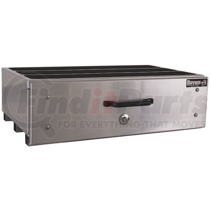 1718020 by BUYERS PRODUCTS - 12 x 24 x 40in. Smooth Aluminum Slide Out Truck Bed Box
