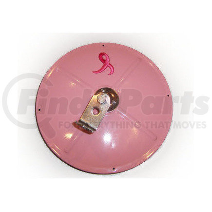 10801-BC by CHAM-CAL - Open Road Breast Cancer Awareness Mirror - 8.5" Convex Pink Stainless Steel Mirror
