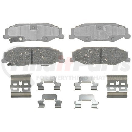 14D732CH by ACDELCO - Ceramic Rear Disc Brake Pad Set with Hardware