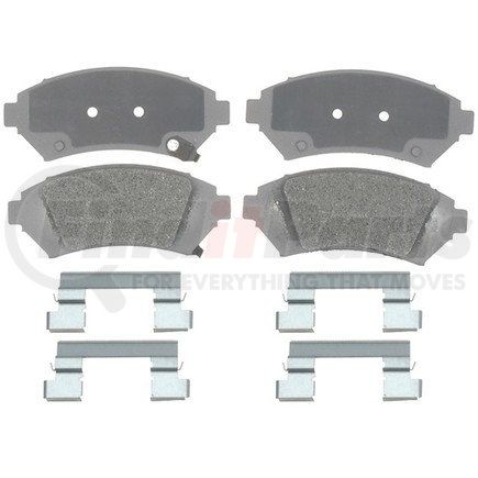 14D818MH by ACDELCO - Semi-Metallic Front Disc Brake Pad Set with Hardware