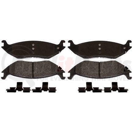 14D898M by ACDELCO - Semi-Metallic Rear Disc Brake Pad Set with Wear Sensor