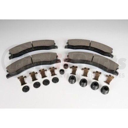 171-1024 by ACDELCO - Rear Disc Brake Pad Kit with Brake Pads, Clips, Seals, Bushings, and Caps