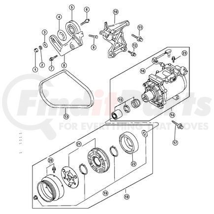 MR360181 by CHRYSLER - COIL. Air Conditioning Clutch. Diagram 22