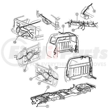 56045922AF by CHRYSLER - WIRING. Overhead Console. Diagram 3