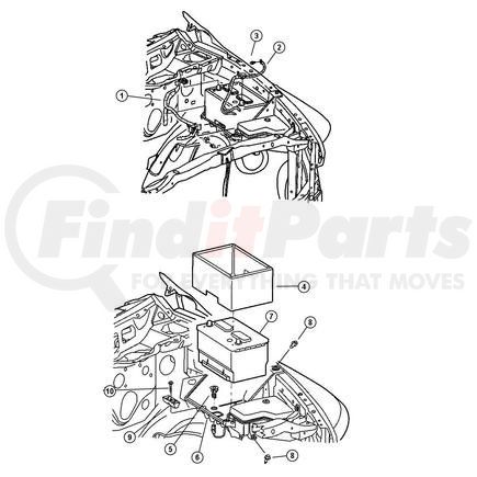 56051091AA by CHRYSLER - WIRING. Battery Negative. Diagram 2