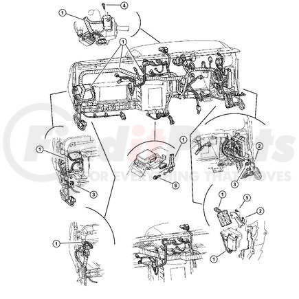 56049487AB by CHRYSLER - WIRING. Instrument Panel. Diagram 1
