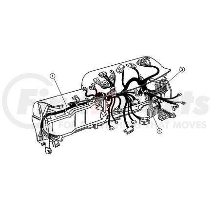 56051953AE by CHRYSLER - WIRING. Instrument Panel. Diagram 1